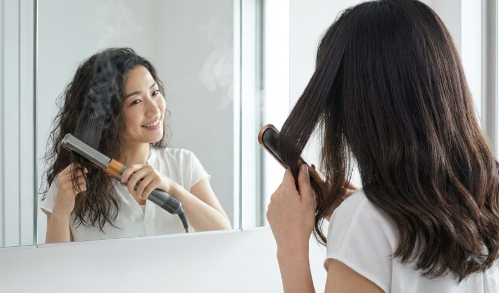 強いくせ毛は風だけで伸びる？Dyson Airstraitの実力を「縮毛矯正