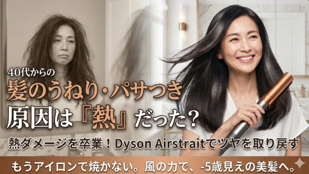 40代髪がパサつく・うねる原因は？Dyson Airstraitで「熱ダメージ」を